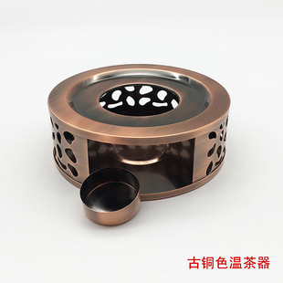 Factory direct stainless steel plated color temperature tea heating base teapot tea warm tea stove candle teapot tea set