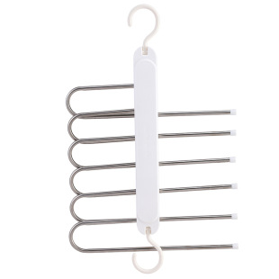 Folding Trouser Rack Multi-Layer Trouser Storage Hanger Magic Trouser Clip Multi-Functional Stainless Steel Non-Slip Trouser Hanger