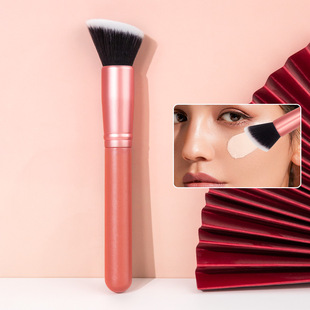 Single Foundation Brush Flat Head Round Head Oblique Head BB Cream Foundation Cream Makeup Brush Modification Contour Base Makeup Beauty Makeup Tool