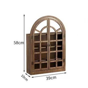 Fake Window Decoration Simulation American Country Retro Old Fake Window Blackboard Wall Hanging Storage Partition Shelf Coffee Clothing