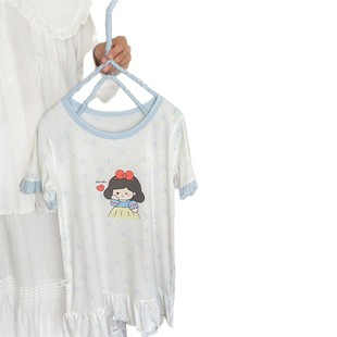 Green Bole Factory Direct Sale Class a In-Stock Korean Style Little Flutter Sleeve Princess Style Baby Girl Nightdress