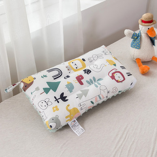 Cotton Class A Children's Pillow Maternal and Infant Grade Cervical Protection Pillow Core Kindergarten Cartoon Cotton Pea Pillow Wholesale