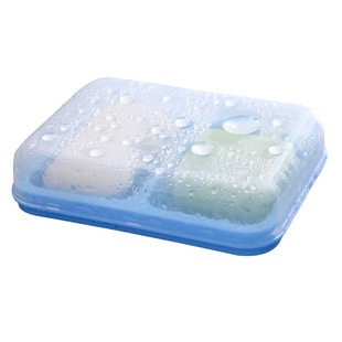 Soap Box Double Lattice Drying Soap Box Large Double Body Waterproof Sealed Soap Box with Lid Creative Double Layer Large Soap Box