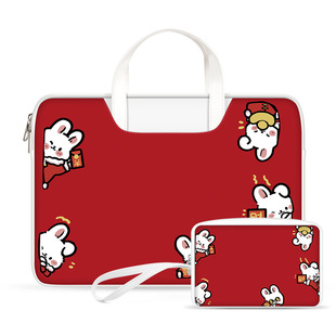 Rabbit year laptop bag female 14-inch suitable for Lenovo Xiaoxin 15.6 Huawei 16 Apple laptop bag lightweight