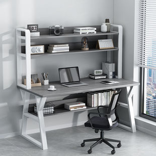 Modern Simple Computer Desk Bedroom Home Desk Bookshelf Integrated Table Simple Rental House Desktop Office Table