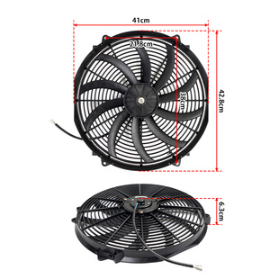 Factory direct sales car modified general car fan 12V 80W radiator cooling electronic fan suction and blowing