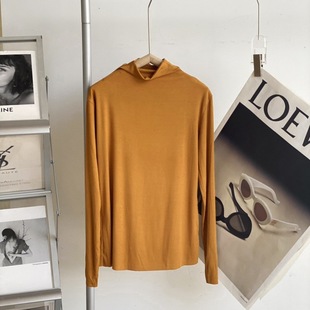 2022 autumn and winter new nine-color half turtleneck mask bottoming shirt modal skin-friendly high elastic slim-fit long-sleeved blouse
