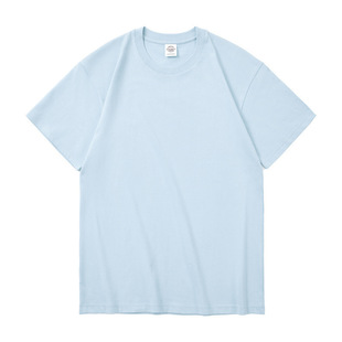 in stock 230g cotton T-shirt wholesale men's short sleeve blank embryo shirt solid color cross-border T-shirt printing custom LOGO
