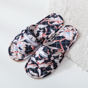 Korean version of fabric cotton slippers men and women home indoor non-slip beef bottom lovers floor slippers wholesale spring and autumn summer