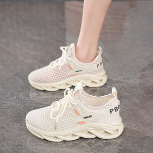 Summer Women's Shoes New Breathable Hollow-out Mesh Shoes Women's Korean-style All-match Thick-soled sneaker Casual Running Dad Shoes
