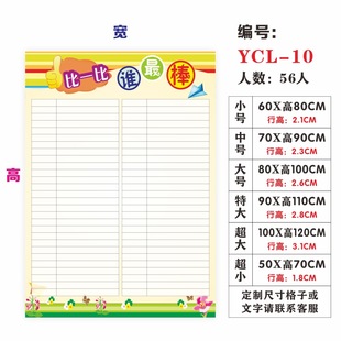 Primary School Class Rating Bar Wall Sticker Classroom Culture Arrangement Decoration Kindergarten Safflower Glory List