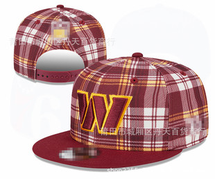 2024 New Rugby Team Plaid Series Adjustable Baseball Cap Outdoor Men's and Women's Casual Sun Protection Flat Cap