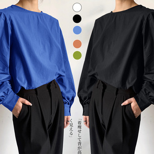 Real shot Japanese and Korean 6 color new 2024 long sleeve shirt women's Korean version of loose cotton shirt women's foreign trade cross-border