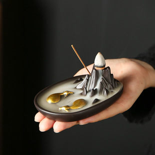 Factory direct creative new Lushan sea of clouds flow back incense burner indoor home decoration sandalwood incense line incense burner