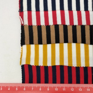 32s Fine Cotton Pull Frame Color Strip Fabric 0.5cm High Elastic Stripe Home T-shirt Pajamas Sling Shirt Fabric Wholesale
