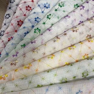 2023 New Multicolor Chiffon Embroidered Fabric Hanfu Chiffon Embroidered Fabric Embroidered Fabric Printing