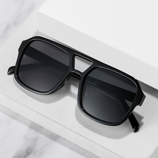 2021 New Square Double Beam Sunglasses Retro Personalized Ocean Film Internet Celebrant Multicolor Colorful Sunglasses for Women