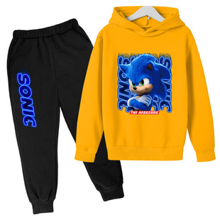 Spring and Autumn Animation Series Suit Foreign Trade Animation Leisure Hooded Sweatshirt Jacket + Children's Pants Leisure Sports