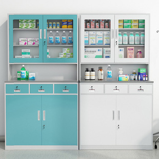 Stainless Steel Western Medicine Cabinet Clinic Hospital Pharmacy Cabinet Medical Operating Table Sterile Instrument Sterile Disposal Table Medicine Cabinet