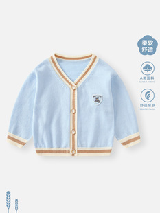 Men's Baby's Knitted Cardigan Spring New Boys' Sweater Top Baby Coat Children's Western Style Clothes Spring