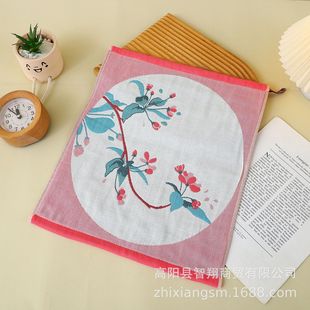34X40cm хлопчатобумажные марлевые квадратные полотенца 4 слоя увеличены и утолщены мультфильм мягкий ребенок детский сад шнур для мытья лица