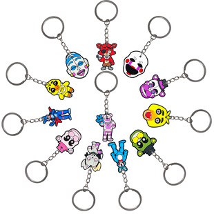 Game creative peripheral midnight bear boutique keychain pvc material diy schoolbag key car ornaments cross-border