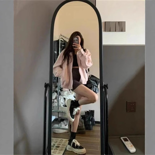 Pink Laps Coat Women's 2024 New Spring Autumn and Winter American Korean Style Lazy Style Casual Jacket Chic Top