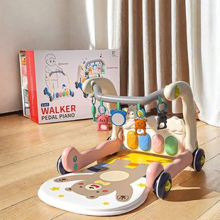 Infant Foot Piano Multifunctional Fitness Rack Baby Foot Music Toy Four-in-One Toddler Trolley