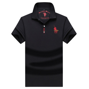 Men's Short-sleeved Polo Shirt Men's Summer Thin Breathable Casual Lar Striped Half-sleeved T-shirt for Men