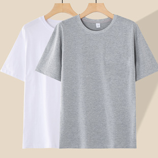 Middle-aged Men's Pure Cotton Short-sleeved T-shirt Summer Dad Top Loose Undershirt Middle-aged and Elderly Base Grandpa Old Headline