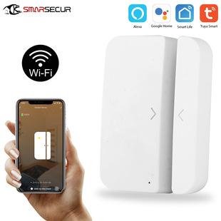 Graffiti smart wifi door magnetic zigbee wireless door and window alarm sensor intelligent linkage induction field door magnetic