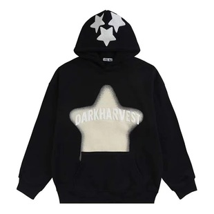 2024 Cross-Border Spring Trendy Brand Hip-Hop Street Graffiti Sweatshirt for Men and Women Retro Casual Sports Couple Sweatshirt
