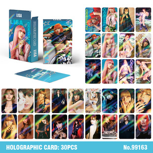 Wholesale 30 Laser Cards LISA New Album Alter Ego Peripheral Flash Cards Star Gifts Greeting Cards LOMO Cards