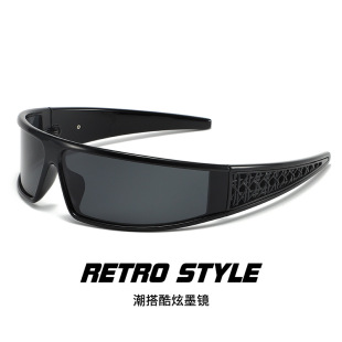Two-in-one hairband sunglasses women's high-level anti-ultraviolet sunshade polarized sunglasses men's fashionable futuristic sunglasses