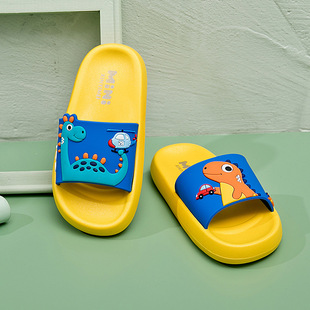 Children's Waterproof Slippers Home Non-slip Thick Bottom Parent-child Cute Dinosaur Outdoor 2025 Early Autumn New Style