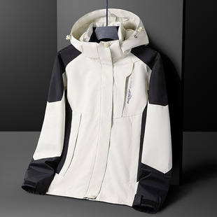 1818 Jacket Men's and Women's Color-block Color-block Hooded Multi-bag Windproof Outdoor Sports Climbing Travel Charge