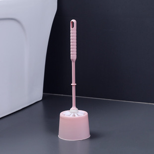 Toilet long handle toilet brush thickened plastic toilet brush with base toilet brush suit toilet cleaning brush