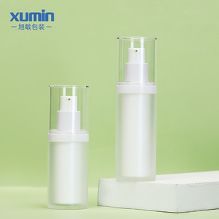 in stock 30ml transparent replaceable liner vacuum lotion bottle 15ml frosted eye cream bottled cosmetic packaging materials