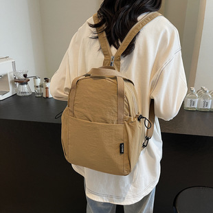 Small Backpack Women's 2025 New Fashion Portable Chest Bag Large Capacity Casual Travel Backpack Simple Crossbody Bag