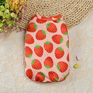 2022 New Pet Clothes Cartoon Theme Vest Teddy Pomei Dog Clothes Cute Pet Clothing