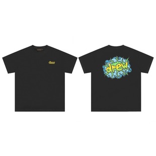 Spring and summer 2024 new European and American fashion brand D @ EW creative letter pattern short sleeve for men and women with a batch of hair