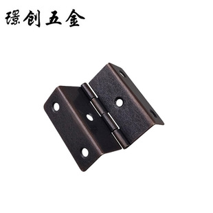 Four-fold hinge bending hinge 2 inch six-hole iron hinge wholesale cabinet door hinge furniture cabinet hardware accessories