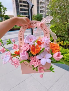 Twisting Stick Bouquet Hand-Woven DIY Material Package Homemade Flower Box Gift Ladieswear's Day Gift for Mom