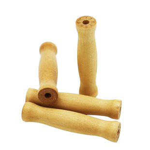 Wholesale wooden handle hardware accessories flour solid wood handle rolling meat hammer type Lotus Wood through hole wooden handle