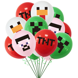 Трансграничный Minecraft Мой мир мозаика пиксель тематическая вечеринка печать тянуть флаг торт вставить украшения