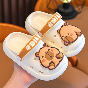Children's Cave Slippers Summer Cute Boys and Girls Bathroom Bath Non-slip Outer Wear Children's Baotou Parent-child Sandals