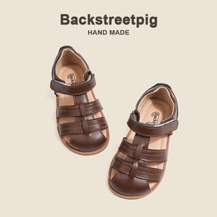 Women's Sandals 2025 Summer New Baby Beach Sandals Non-slip Roman Styline Boys Shoes British Style