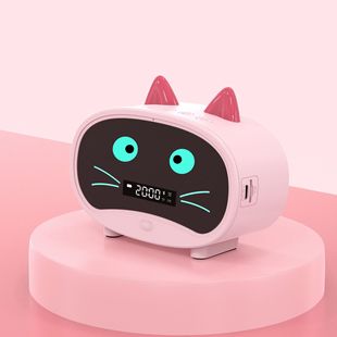 Multi-function wireless bluetooth speaker cartoon portable outdoor mini alarm clock small stereo gift clock stereo