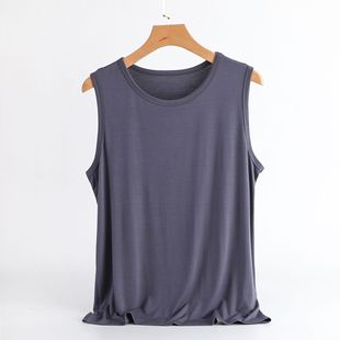 Loose Vest Men's Summer Modal Casual Sleeveless Base Shirt Home Sports Round Neck Sleeveless T-Shirt Waistcoat