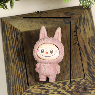 Blood Cypress Cartoon Texture Labubu Doll Resin Small Accessories Painted Jewelry Accessories Cute Birthday Gift